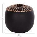 DECORATIVE TABLE VASE LENNOX FK4675.01L TERRACOTA IN BLACK--Φ22x20Hcm. DECORATIVE TABLE VASE LENNOX FK4675.01L TERRACOTA IN BLACK--Φ22x20Hcm.