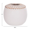 DECORATIVE TABLE VASE LENNOX FK4675.02L TERRACOTA IN WHITE--Φ22x20Hcm. DECORATIVE TABLE VASE LENNOX FK4675.02L TERRACOTA IN WHITE--Φ22x20Hcm.