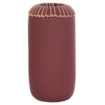 DECORATIVE TABLE VASE LENNOX FK4675.06S TERRACOTA IN MAROON RED--Φ18x33Hcm.
