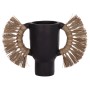 DECORATIVE TABLE VASE ALICA FK4668.01L TERRACOTA IN BLACK COLOR & GRASS--64x22x38Hcm.