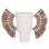 DECORATIVE TABLE VASE ALICA FK4668.02L TERRACOTA IN WHITE COLOR & GRASS--64x22x38Hcm.