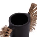 DECORATIVE TABLE VASE ALICA FK4668.01S TERRACOTA IN BLACK COLOR & GRASS--55x19x34Hcm. DECORATIVE TABLE VASE ALICA FK4668.01S TERRACOTA IN BLACK COLOR & GRASS--55x19x34Hcm.