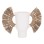 DECORATIVE TABLE VASE ALICA FK4668.02S TERRACOTA IN WHITE COLOR & GRASS--55x19x34Hcm.