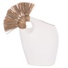 TABLE DECORATIVE VASE ALICA2 FK4671.02 TERRACOTA IN BLACK & GRASS--44x18x50Hcm.