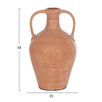 DECORATIVE VASE (AMPHORA) FEAX FK4676.08L TERRACOTA IN NATURAL--35x35x58Hcm. DECORATIVE VASE (AMPHORA) FEAX FK4676.08L TERRACOTA IN NATURAL--35x35x58Hcm.