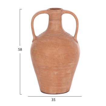 DECORATIVE VASE (AMPHORA) FEAX FK4676.08L TERRACOTA IN NATURAL--35x35x58Hcm.