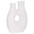 DECORATIVE TABLE VASE NAMENTIS FK4665.02L TERRACOTA IN WHITE COLOR--27x13.5x37Hcm. DECORATIVE TABLE VASE NAMENTIS FK4665.02L TERRACOTA IN WHITE COLOR--27x13.5x37Hcm.
