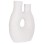 DECORATIVE TABLE VASE NAMENTIS FK4665.02L TERRACOTA IN WHITE COLOR--27x13.5x37Hcm.