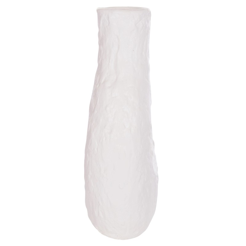 DECORATIVE TABLE VASE NAMENTIS FK4665.02L TERRACOTA IN WHITE COLOR--27x13.5x37Hcm. DECORATIVE TABLE VASE NAMENTIS FK4665.02L TERRACOTA IN WHITE COLOR--27x13.5x37Hcm.