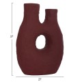 DECORATIVE TABLE VASE NAMENTIS FK4665.03L TERRACOTA IN MAROON RED COLOR--27x13.5x37Hcm. DECORATIVE TABLE VASE NAMENTIS FK4665.03L TERRACOTA IN MAROON RED COLOR--27x13.5x37Hcm.