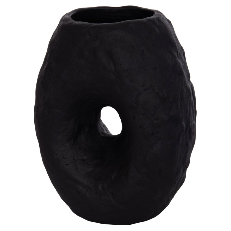 DECORATIVE TABLE VASE NAMENTIS FK4673.01S TERRACOTA IN BLACK COLOR--22x13x28Hcm. DECORATIVE TABLE VASE NAMENTIS FK4673.01S TERRACOTA IN BLACK COLOR--22x13x28Hcm.
