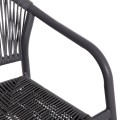 OUTDOOR DINING SET 7PCS KRUM FK21153 DARK GREY ALUMINUM-P.E.TWISTED RATTAN OUTDOOR DINING SET 7PCS KRUM FK21153 DARK GREY ALUMINUM-P.E.TWISTED RATTAN