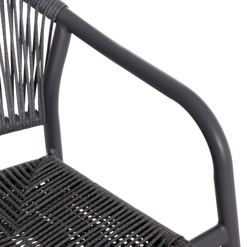 OUTDOOR DINING SET 7PCS KRUM FK21153 DARK GREY ALUMINUM-P.E.TWISTED RATTAN OUTDOOR DINING SET 7PCS KRUM FK21153 DARK GREY ALUMINUM-P.E.TWISTED RATTAN