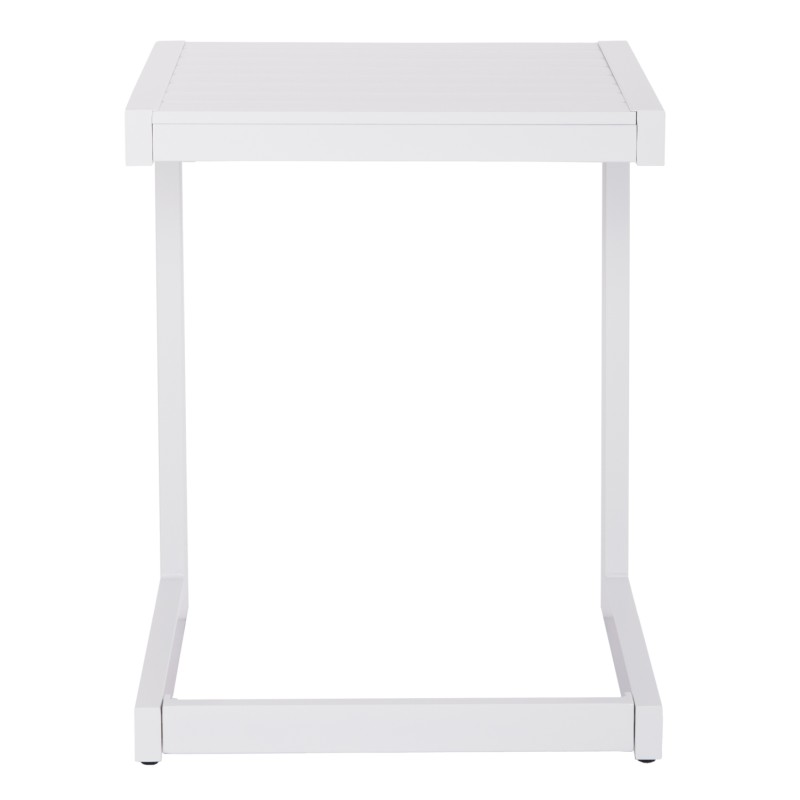 SUNLOUNGER SIDE TABLE BELLING FK6274.01 ALUMINUM IN WHITE 42x43x53Hcm. SUNLOUNGER SIDE TABLE BELLING FK6274.01 ALUMINUM IN WHITE 42x43x53Hcm.