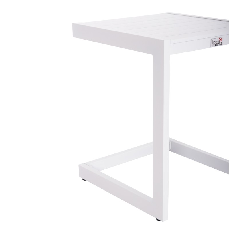 SUNLOUNGER SIDE TABLE BELLING FK6274.01 ALUMINUM IN WHITE 42x43x53Hcm. SUNLOUNGER SIDE TABLE BELLING FK6274.01 ALUMINUM IN WHITE 42x43x53Hcm.