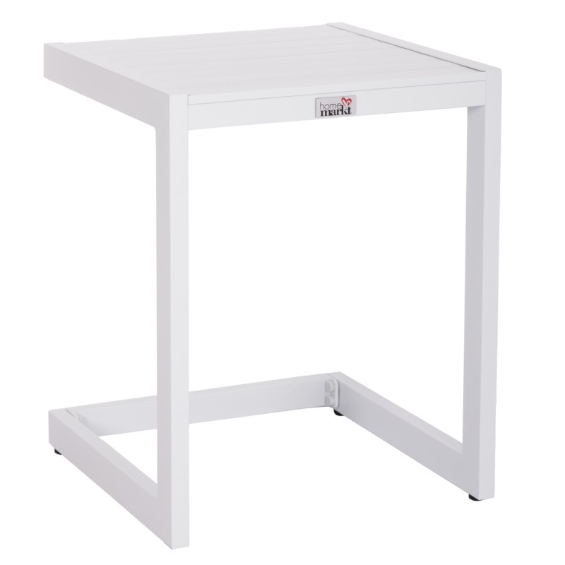 SUNLOUNGER SIDE TABLE BELLING FK6274.01 ALUMINUM IN WHITE 42x43x53Hcm. SUNLOUNGER SIDE TABLE BELLING FK6274.01 ALUMINUM IN WHITE 42x43x53Hcm.