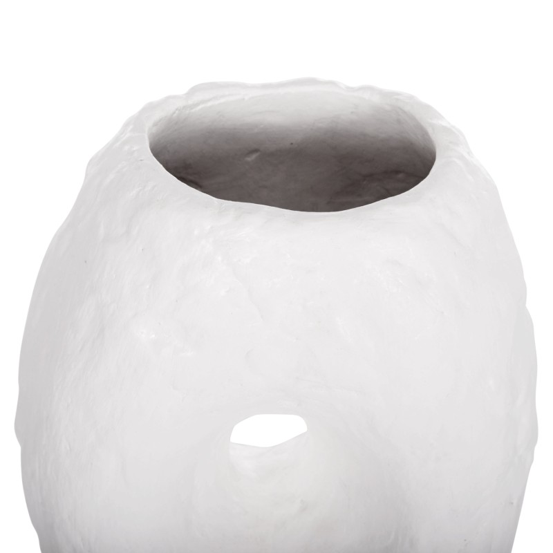 DECORATIVE TABLE VASE NAMENTIS FK4673.02S TERRACOTA IN WHITE COLOR--22x13x28Hcm. DECORATIVE TABLE VASE NAMENTIS FK4673.02S TERRACOTA IN WHITE COLOR--22x13x28Hcm.