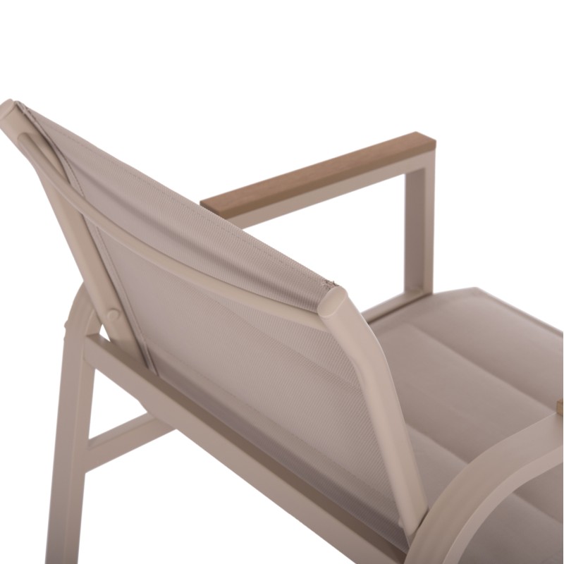 OUTDOOR LOUNGE SET 4PCS JULIETTE FK6280.04 CAPPUCCINO ALUMINUM-TEXTILENE--TEMPERED GLASS OUTDOOR LOUNGE SET 4PCS JULIETTE FK6280.04 CAPPUCCINO ALUMINUM-TEXTILENE--TEMPERED GLASS