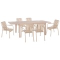 OUTDOOR DINING SET 7PCS KRUM FK21158 ALUMINUM IN CHAMPAGNE COLOR OUTDOOR DINING SET 7PCS KRUM FK21158 ALUMINUM IN CHAMPAGNE COLOR