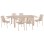 OUTDOOR DINING SET 7PCS KRUM FK21158 ALUMINUM IN CHAMPAGNE COLOR