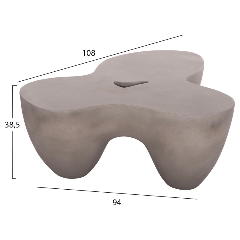COFFEE TABLE SALLEN FK18161.03 FIBER CEMENT IN GREY--108x94x38.5Hcm. COFFEE TABLE SALLEN FK18161.03 FIBER CEMENT IN GREY--108x94x38.5Hcm.