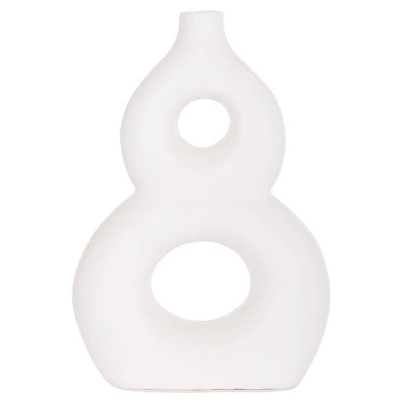 TABLE DECORATIVE VASE FIORIN FK4666.02S TERRACOTA IN WHITE--21x7.5x31Hcm. TABLE DECORATIVE VASE FIORIN FK4666.02S TERRACOTA IN WHITE--21x7.5x31Hcm.