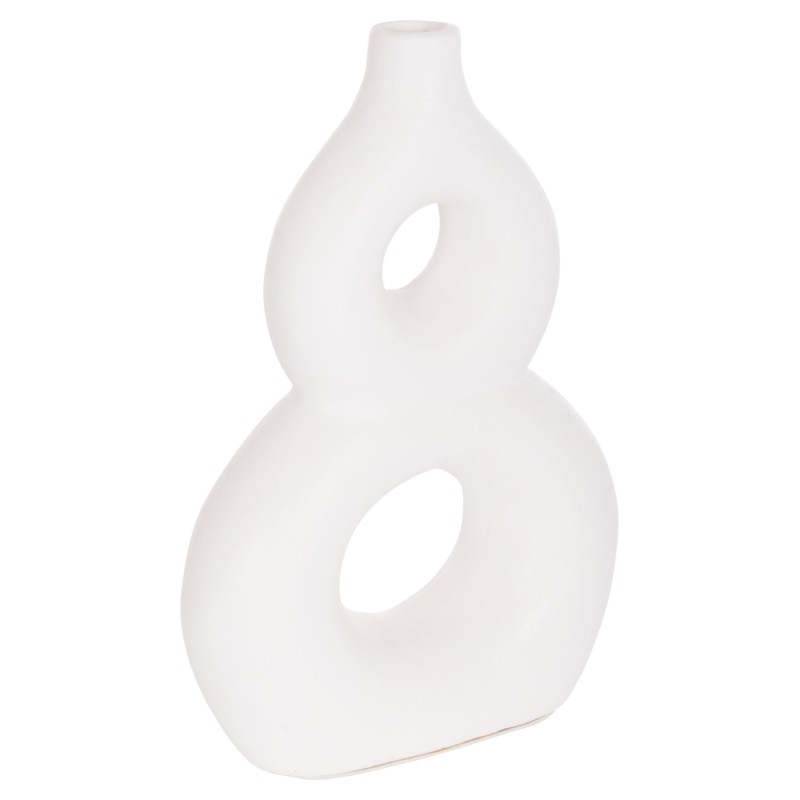 TABLE DECORATIVE VASE FIORIN FK4666.02S TERRACOTA IN WHITE--21x7.5x31Hcm. TABLE DECORATIVE VASE FIORIN FK4666.02S TERRACOTA IN WHITE--21x7.5x31Hcm.