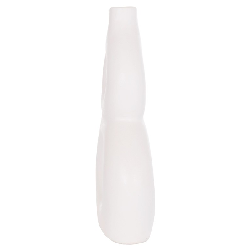 TABLE DECORATIVE VASE FIORIN FK4666.02S TERRACOTA IN WHITE--21x7.5x31Hcm. TABLE DECORATIVE VASE FIORIN FK4666.02S TERRACOTA IN WHITE--21x7.5x31Hcm.