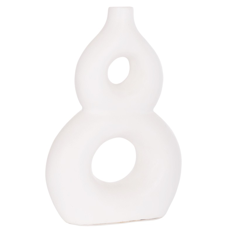 TABLE DECORATIVE VASE FIORIN FK4666.02S TERRACOTA IN WHITE--21x7.5x31Hcm. TABLE DECORATIVE VASE FIORIN FK4666.02S TERRACOTA IN WHITE--21x7.5x31Hcm.
