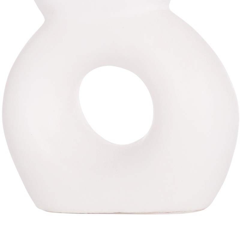 TABLE DECORATIVE VASE FIORIN FK4666.02S TERRACOTA IN WHITE--21x7.5x31Hcm. TABLE DECORATIVE VASE FIORIN FK4666.02S TERRACOTA IN WHITE--21x7.5x31Hcm.
