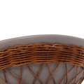 SIDE TABLE ROUND DELIA FK18167.03 FIBER CEMENT GREY & RATTAN Φ40x45Hcm.