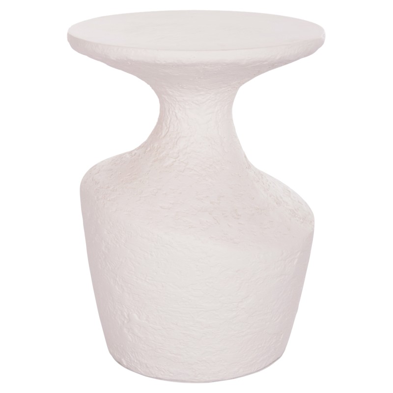 SIDE TABLE REBON FK18156.02S FIBER CEMENT IN WHITE--Φ27.5x50Hcm
