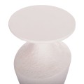 SIDE TABLE REBON FK18156.02S FIBER CEMENT IN WHITE--Φ27.5x50Hcm