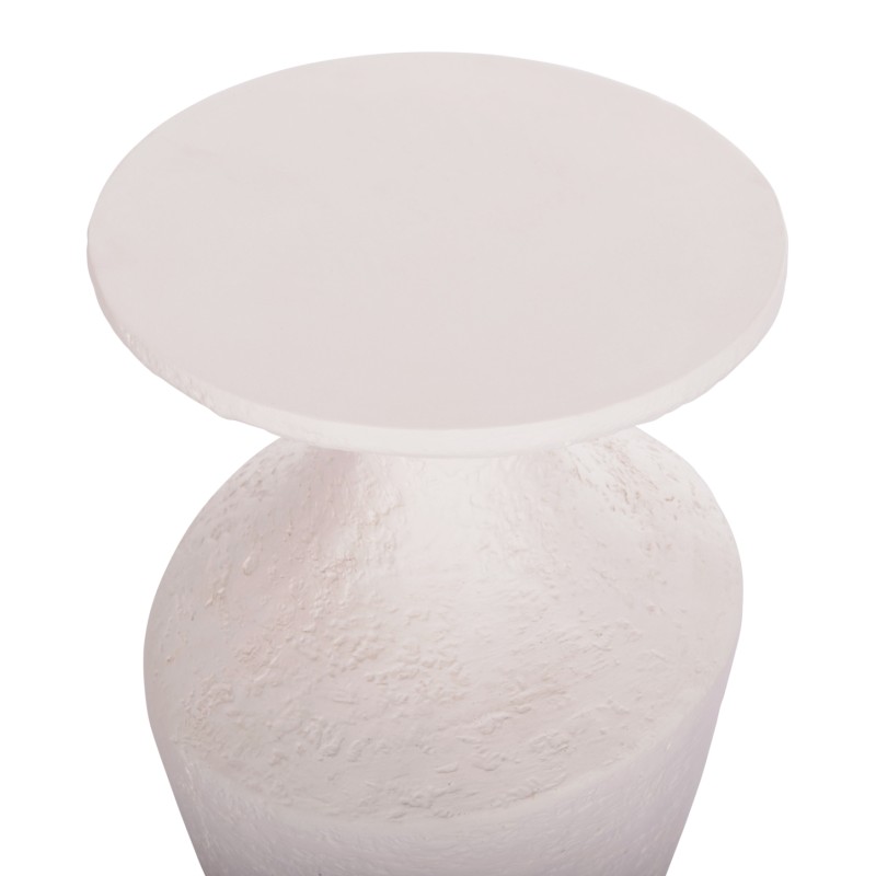 SIDE TABLE REBON FK18156.02S FIBER CEMENT IN WHITE--Φ27.5x50Hcm