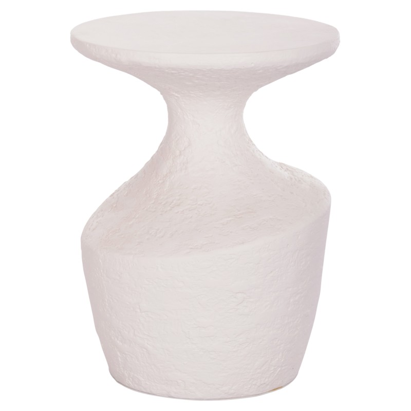 SIDE TABLE REBON FK18156.02S FIBER CEMENT IN WHITE--Φ27.5x50Hcm