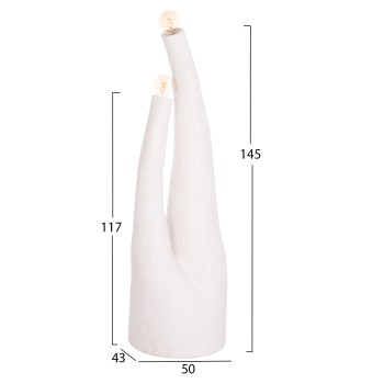 DECORATIVE FLOOR LAMP TUSKEN FK4702.02 FIBER CEMENT-WHITE 50x43x145Hcm.