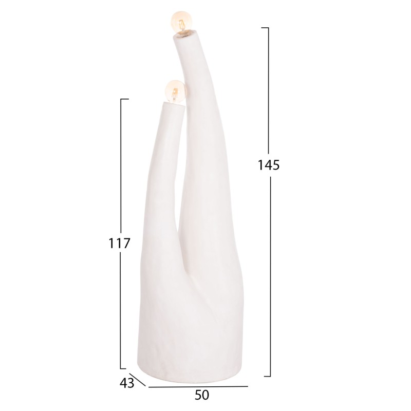 DECORATIVE FLOOR LAMP TUSKEN FK4702.02 FIBER CEMENT-WHITE 50x43x145Hcm. DECORATIVE FLOOR LAMP TUSKEN FK4702.02 FIBER CEMENT-WHITE 50x43x145Hcm.