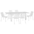 OUTDOOR DINING SET 7PCS KRUM FK21146 WHITE ALUMINUM OUTDOOR DINING SET 7PCS KRUM FK21146 WHITE ALUMINUM