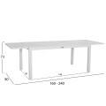 OUTDOOR DINING SET 7PCS KRUM FK21146 WHITE ALUMINUM OUTDOOR DINING SET 7PCS KRUM FK21146 WHITE ALUMINUM