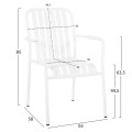OUTDOOR DINING SET 7PCS KRUM FK21146 WHITE ALUMINUM OUTDOOR DINING SET 7PCS KRUM FK21146 WHITE ALUMINUM