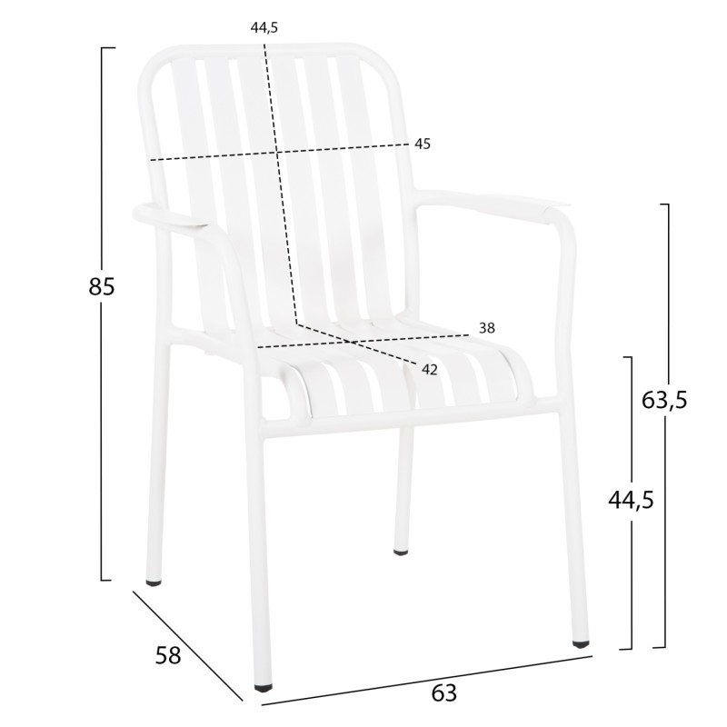 OUTDOOR DINING SET 7PCS KRUM FK21146 WHITE ALUMINUM OUTDOOR DINING SET 7PCS KRUM FK21146 WHITE ALUMINUM
