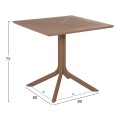 OUTDOOR DINING SET 3PCS CLEO FK21136 POLYPROPYLENE IN CAPPUCCINO COLOR