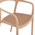 OUTDOOR DINING SET 3PCS CLEO FK21136 POLYPROPYLENE IN CAPPUCCINO COLOR