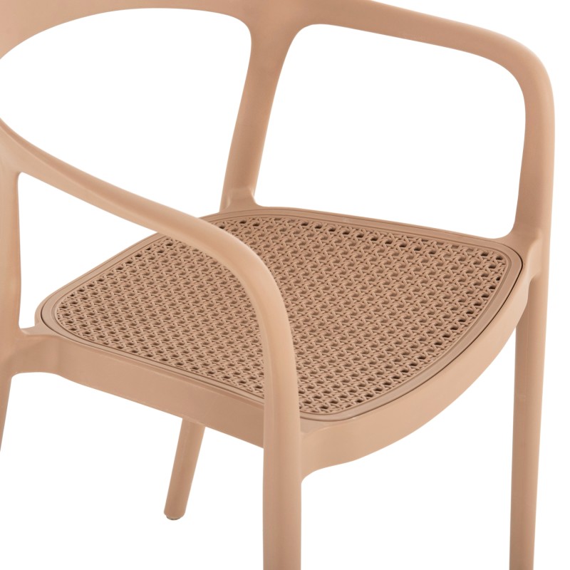 OUTDOOR DINING SET 3PCS CLEO FK21136 POLYPROPYLENE IN CAPPUCCINO COLOR