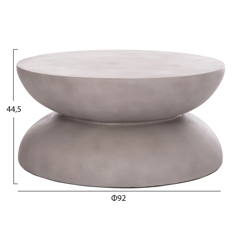 COFFEE TABLE ROUND ANNA FK18158.03 FIBER CEMENT IN GREY--Φ92x44.5Hcm.