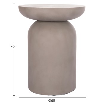 SIDE TABLE ANNA FK18160.03 FIBER CEMENT IN GREY--Φ60x76Hcm.