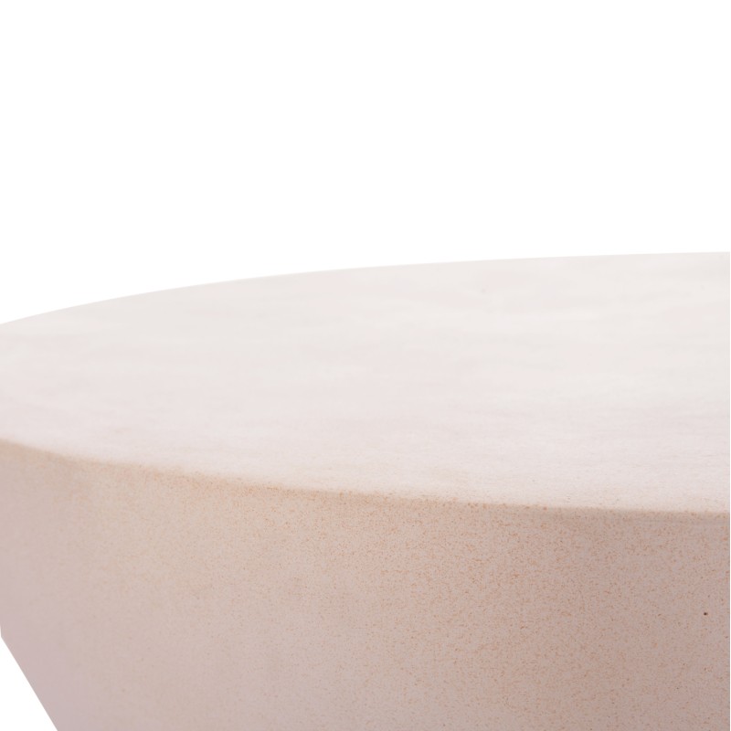 COFFEE TABLE ROUND ALLAN FK18162.02 FIBER CEMENT IN WHITE--Φ92x49Hcm.