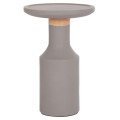 SIDE TABLE TRED(T) FK18169.03 FIBER CEMENT IN GREY-NATURAL RATTAN--Φ40x61Hcm.