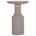 SIDE TABLE TRED(T) FK18169.03 FIBER CEMENT IN GREY-NATURAL RATTAN--Φ40x61Hcm.