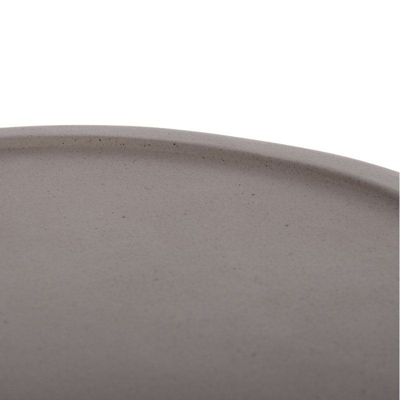 SIDE TABLE TRED(T) FK18169.03 FIBER CEMENT IN GREY-NATURAL RATTAN--Φ40x61Hcm.